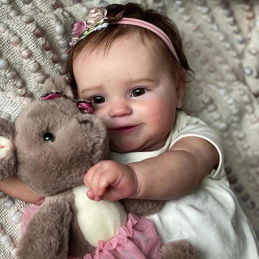 💫 Ardol Reborn Baby Doll White Smiling Full Body Silicone Vinyl Washable Girl